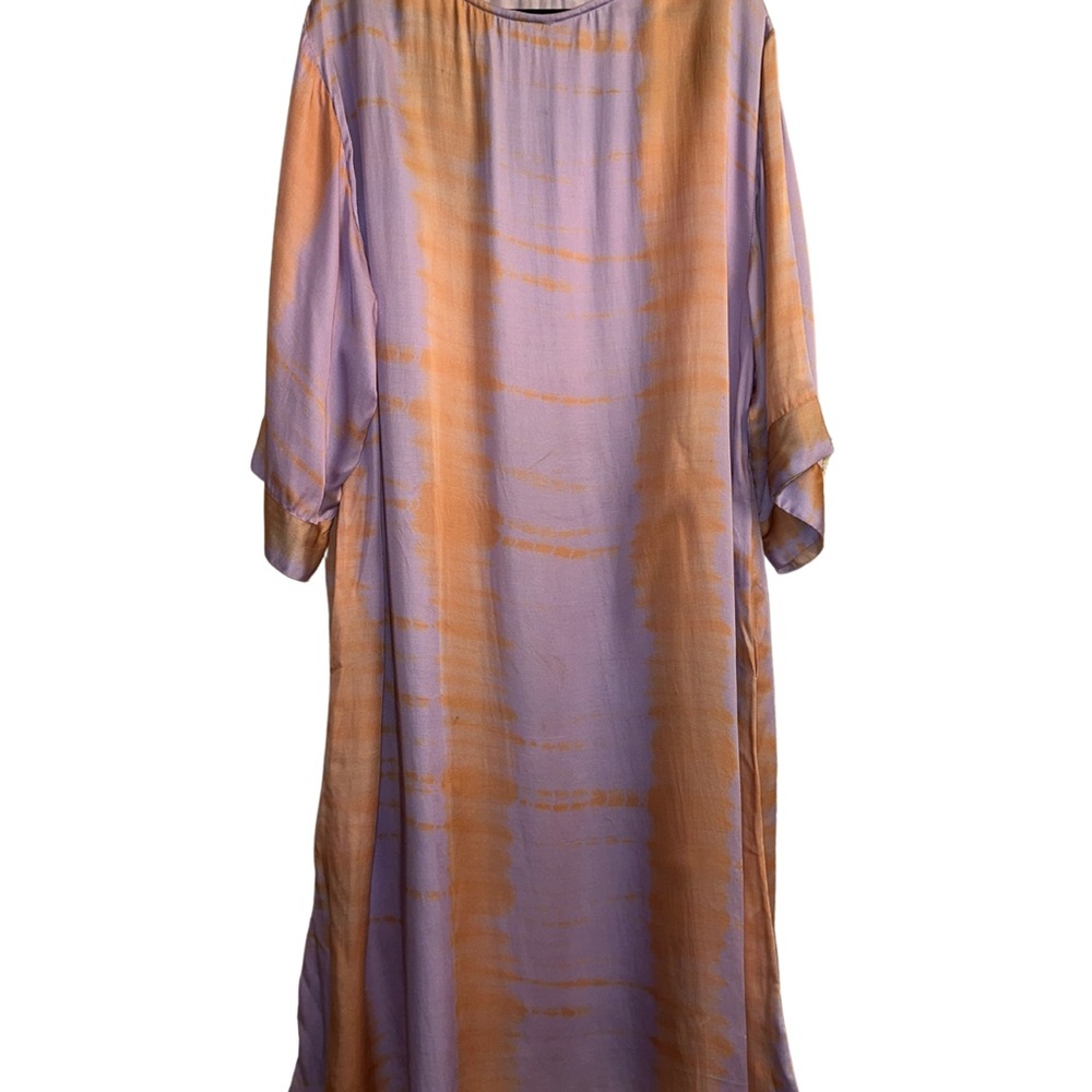 Anthropologie Norblack NorWhite Sonne Tie Dye Oversized Purple Tunic Dress XS